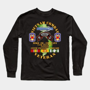 Vietnam Combat Vet - M Co 75th Infantry (Ranger) - 199th Inf Bde SSI Long Sleeve T-Shirt